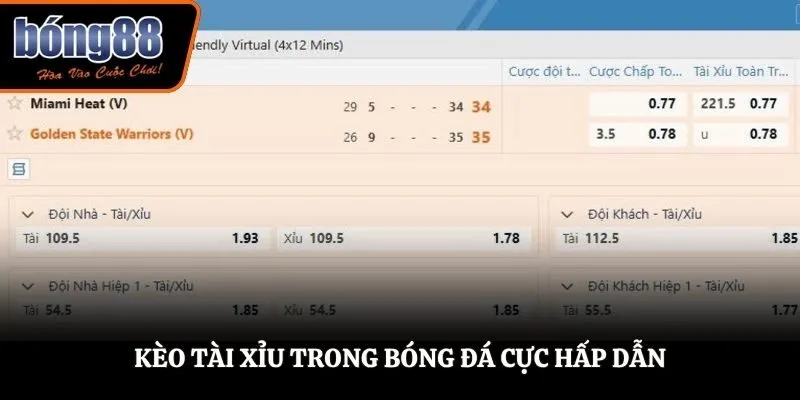 Kèo tài xỉu trong bóng đá cực hấp dẫn