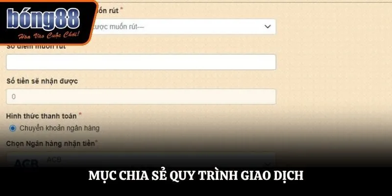 Mục chia sẻ quy trình giao dịch